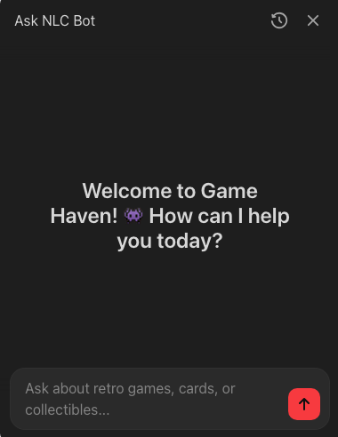 Chat interface showing product recommendations